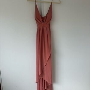 Miss Avenue Rust Spaghetti-Strap Maxi Dress